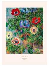 Monet Anemones in a Pot - Art Print